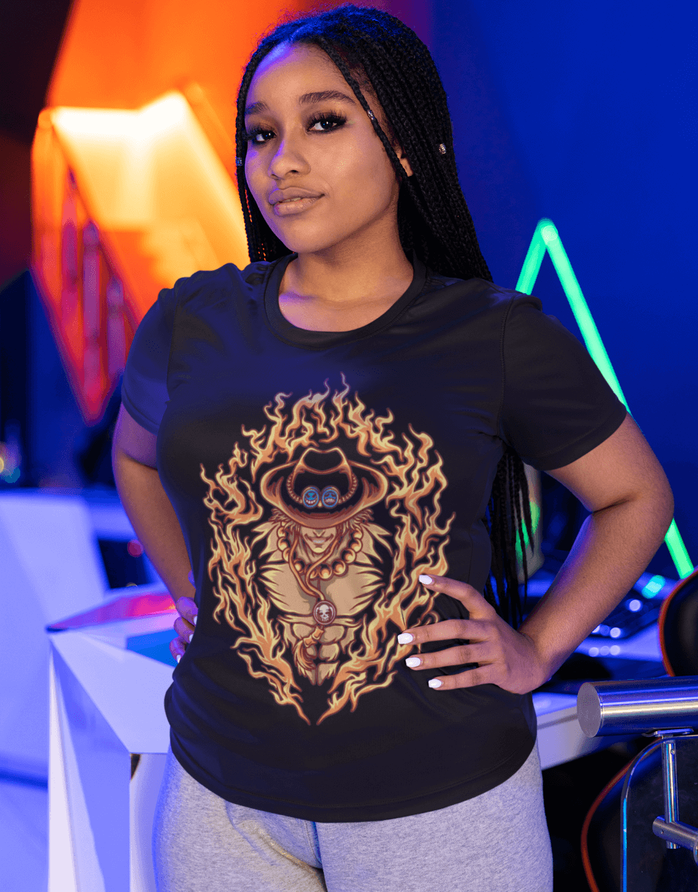 One Piece - Ace Laughing - Cutout Collection Female Mock up 1 (1)