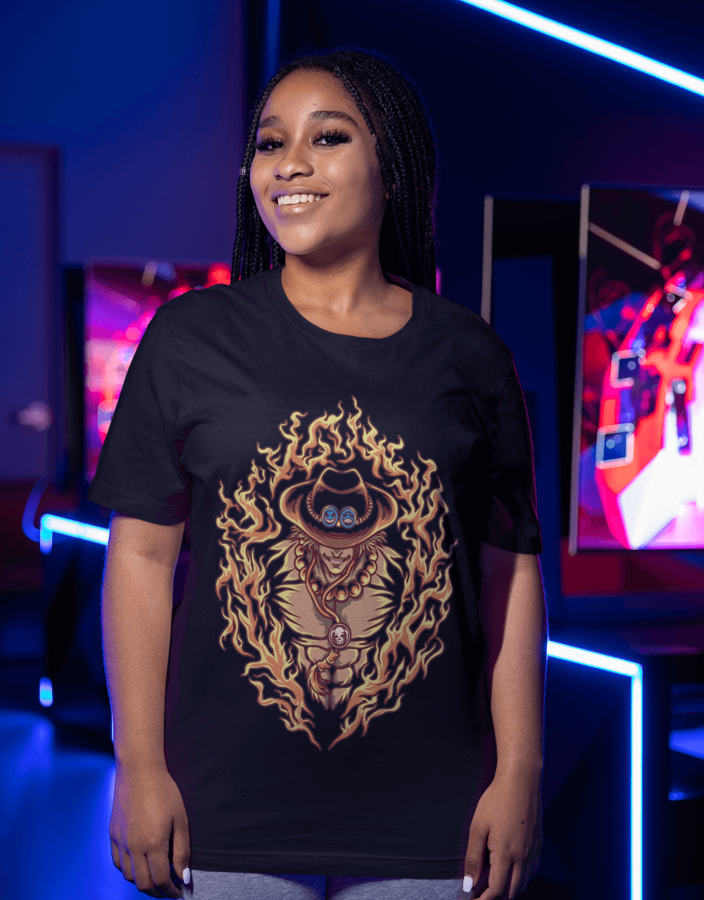 One Piece - Ace Laughing - Cutout Collection Female Mock up 2 (1)