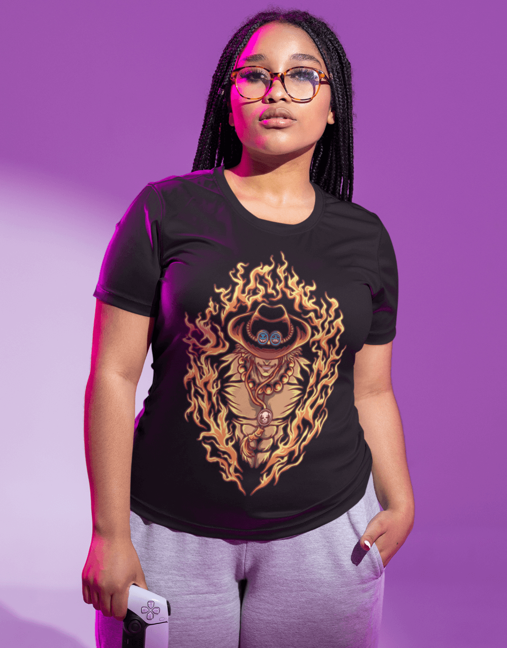 One Piece - Ace Laughing - Cutout Collection Female Mock up 3 (1)