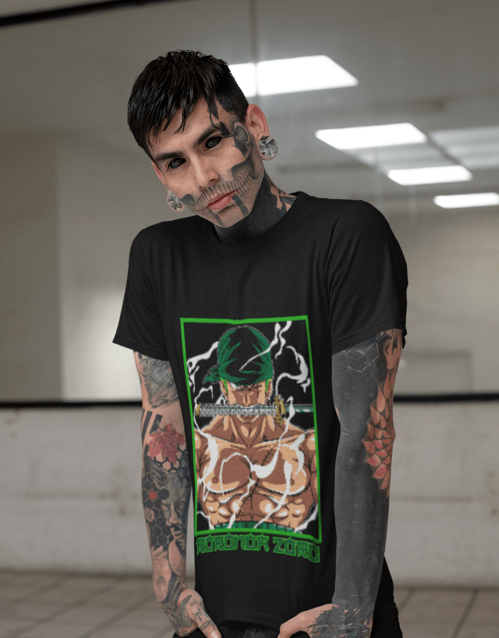 One Piece - Zoro in action Mock up 3