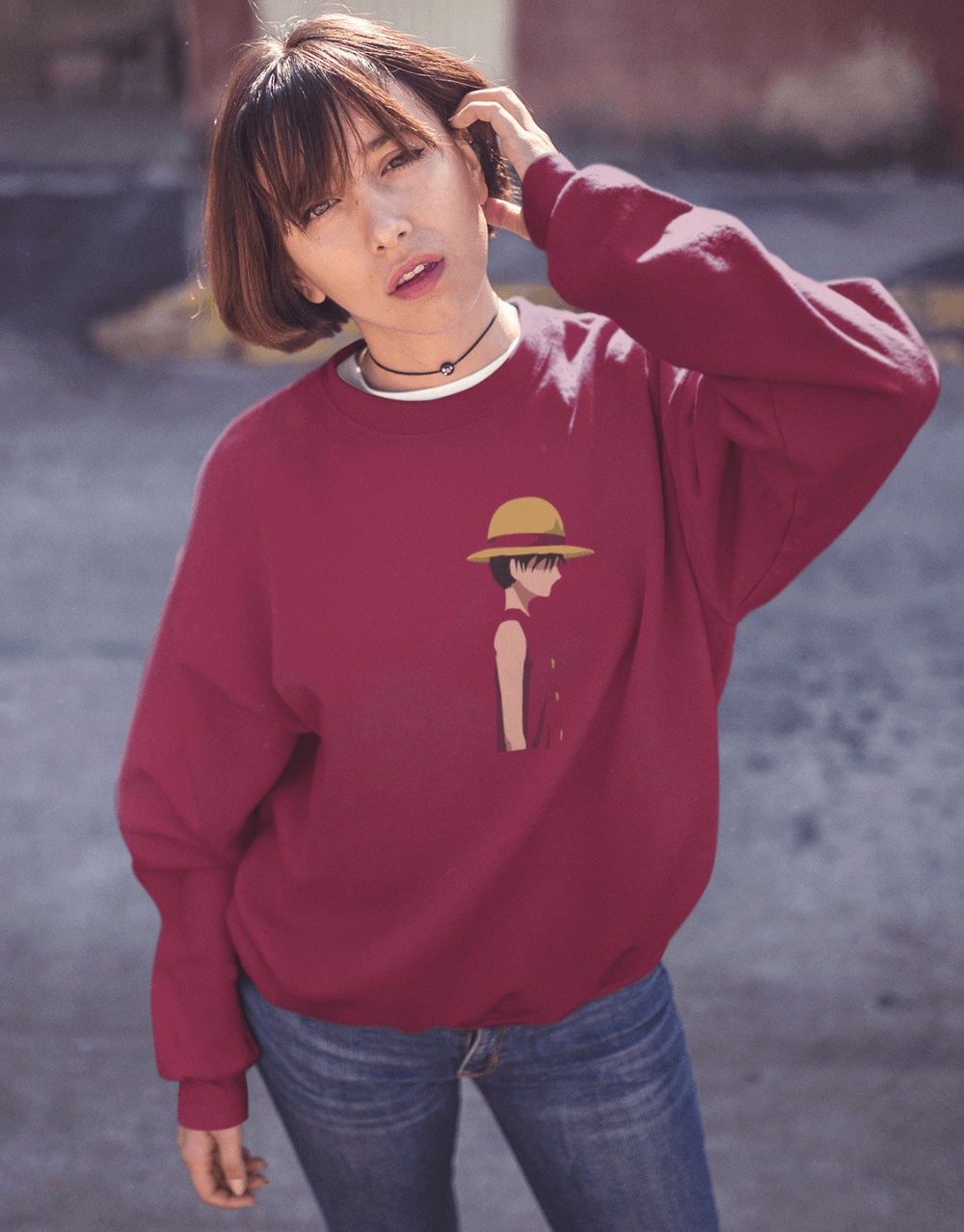 One Piece - Monkey D. Luffy - Minimalist Collection Female Mock up 1