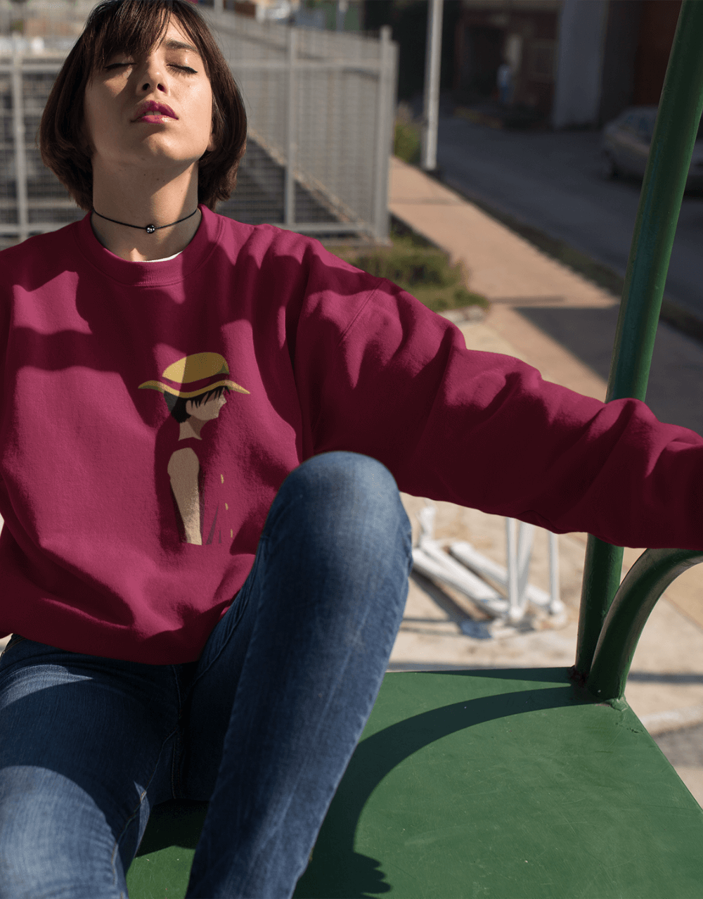 One Piece - Monkey D. Luffy - Minimalist Collection Female Mock up 2