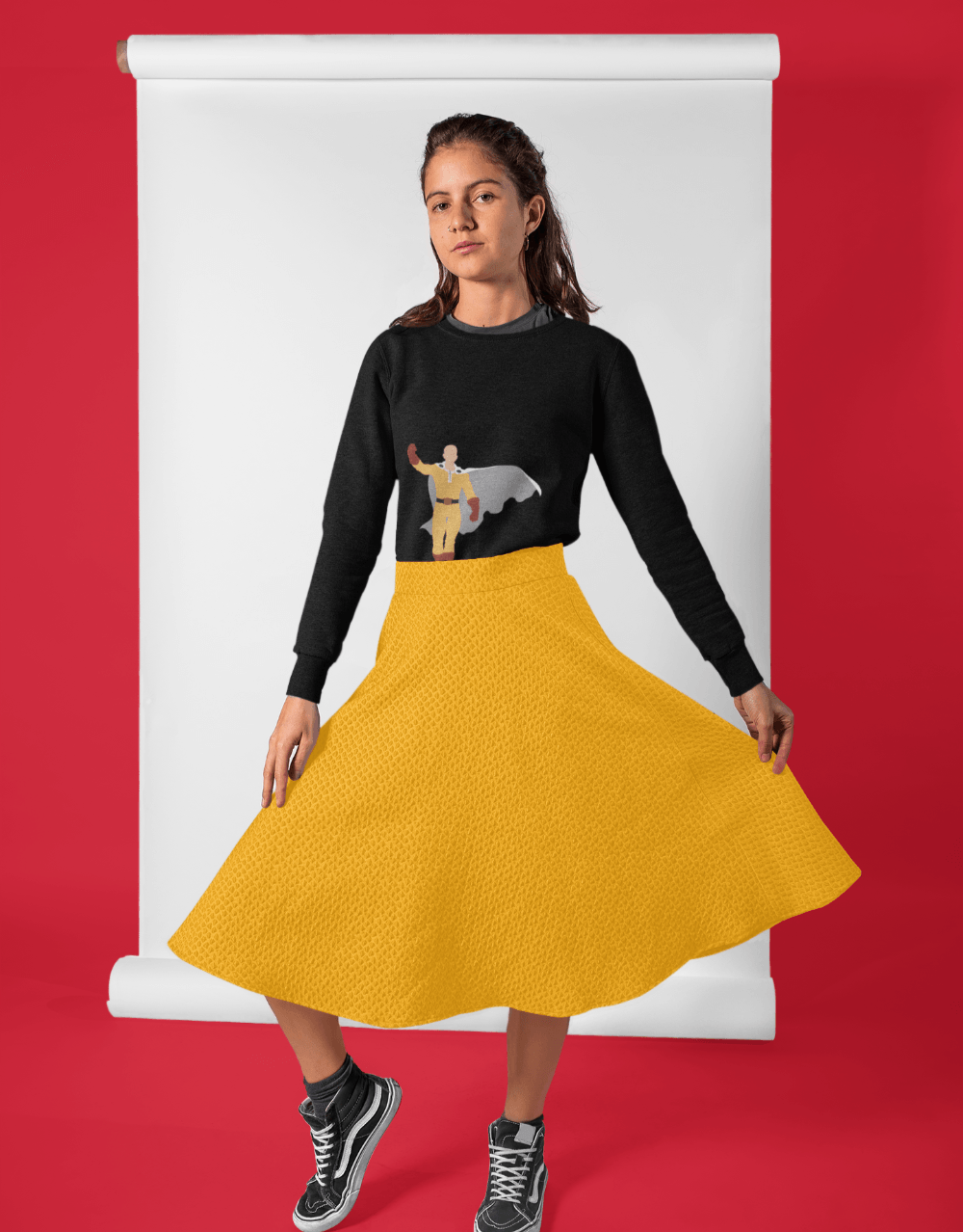 One Punch Man - Saitama Pose - Minimalist Collection Female Mock up 3 (1)